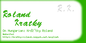 roland kratky business card